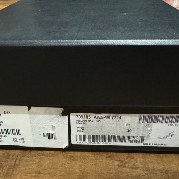 NWT Saint Laurent dream velvet sling back sandal. Size 39 - Picture 8 of 9